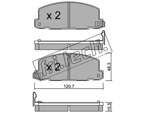 Brake Pad Set, disc brake (369.0)