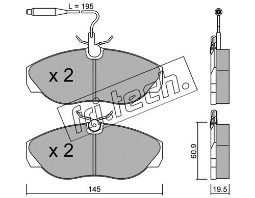 Brake Pad Set, disc brake (157.0)
