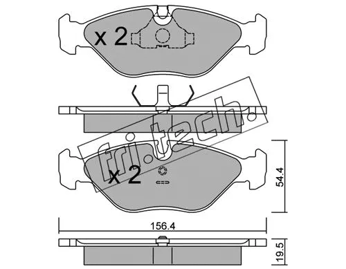 Brake Pad Set, disc brake (218.0)