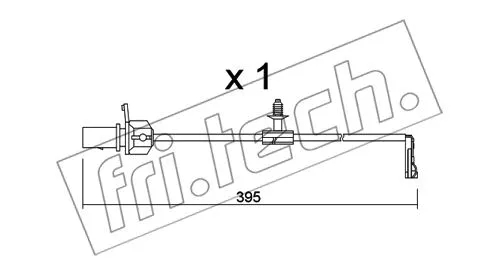 Warning Contact, brake pad wear (SU.346)