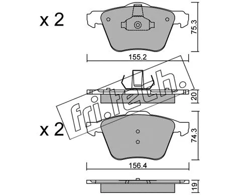 Brake Pad Set, disc brake (615.1)