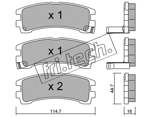 Brake Pad Set, disc brake (423.0)