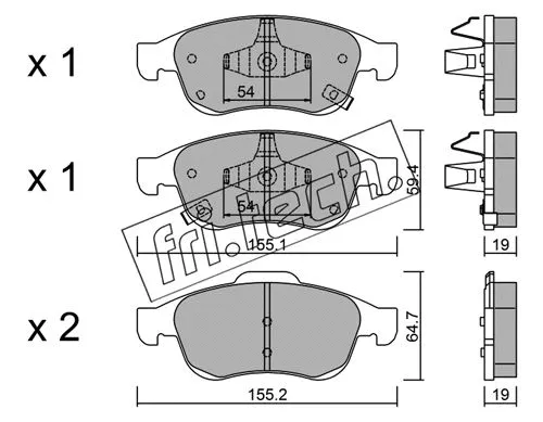 Brake Pad Set, disc brake (833.2)