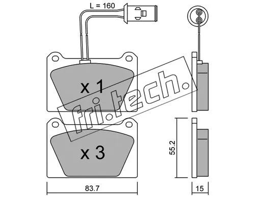 Brake Pad Set, disc brake (054.0)