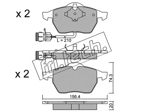 Brake Pad Set, disc brake (188.0)
