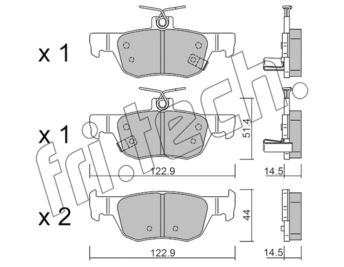 Brake Pad Set, disc brake (1226.0)
