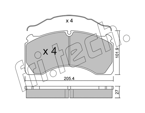 Brake Pad Set, disc brake (619.0)