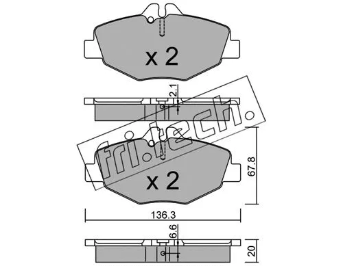 Brake Pad Set, disc brake (578.0)