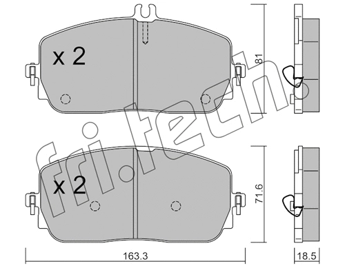 Brake Pad Set, disc brake (1194.0)