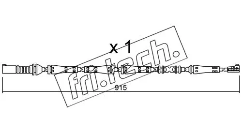 Warning Contact, brake pad wear (SU.287)