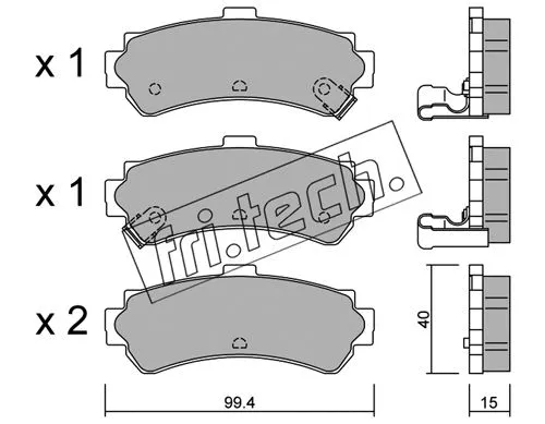 Brake Pad Set, disc brake (418.0)