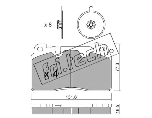 Brake Pad Set, disc brake (995.0-141)