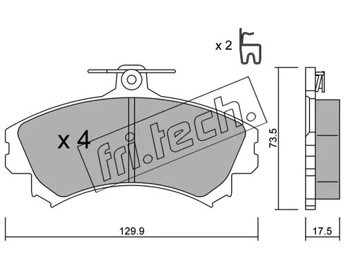 Brake Pad Set, disc brake (225.1)
