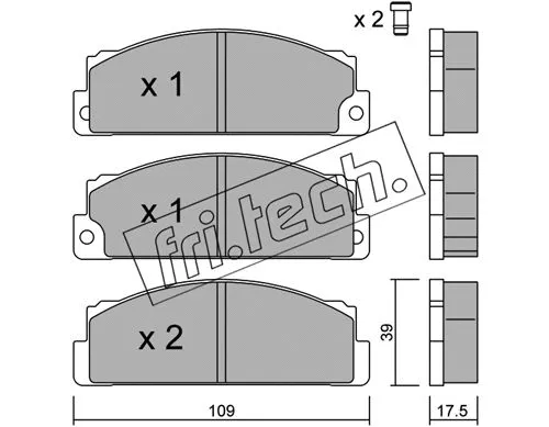 Brake Pad Set, disc brake (104.0)