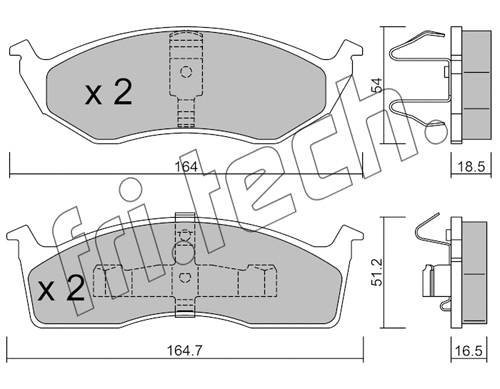 Brake Pad Set, disc brake (365.0)
