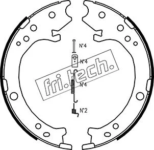 Brake Shoe Set, parking brake (1044.025K)