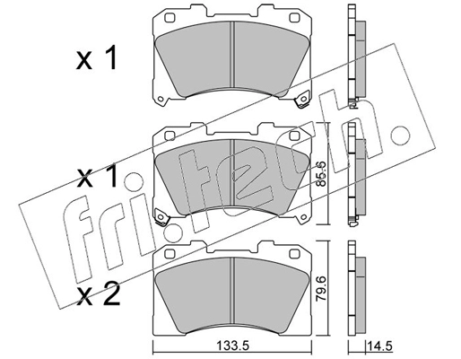 Brake Pad Set, disc brake (1288.0)