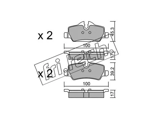 Brake Pad Set, disc brake (1038.0)