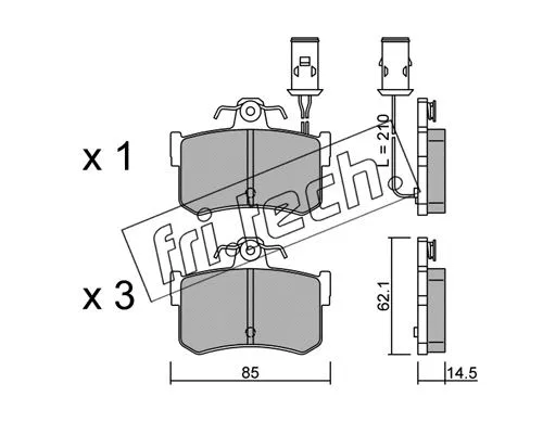 Brake Pad Set, disc brake (707.0)