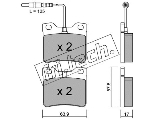 Brake Pad Set, disc brake (199.0)