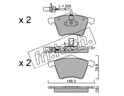 Brake Pad Set, disc brake (566.1)