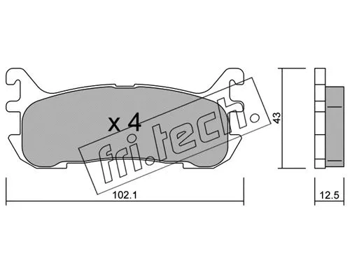 Brake Pad Set, disc brake (408.0)