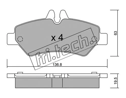 Brake Pad Set, disc brake (688.0)