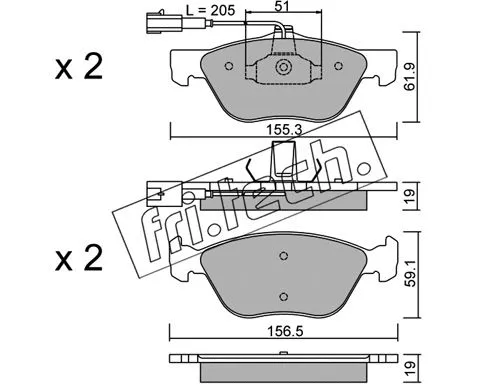 Brake Pad Set, disc brake (085.1)