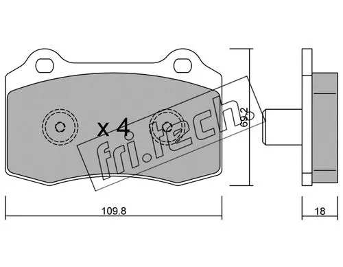 Brake Pad Set, disc brake (260.5)