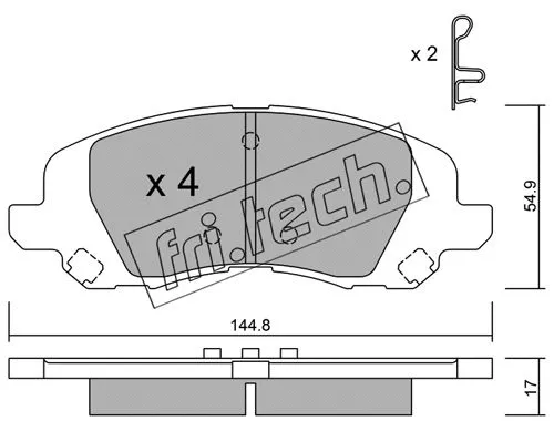 Brake Pad Set, disc brake (878.0)