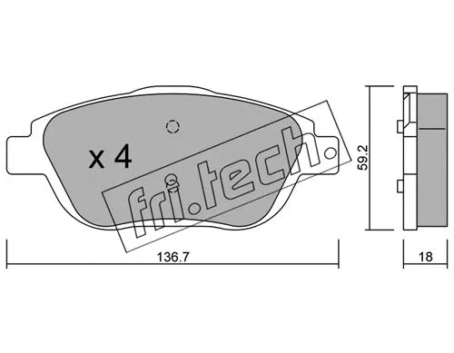 Brake Pad Set, disc brake (869.0)