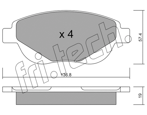 Brake Pad Set, disc brake (964.0)