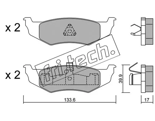 Brake Pad Set, disc brake (538.0)
