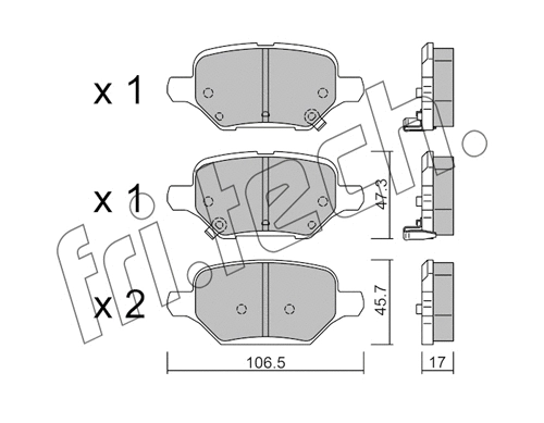 Brake Pad Set, disc brake (1213.0)