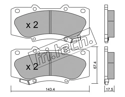 Brake Pad Set, disc brake (953.0)