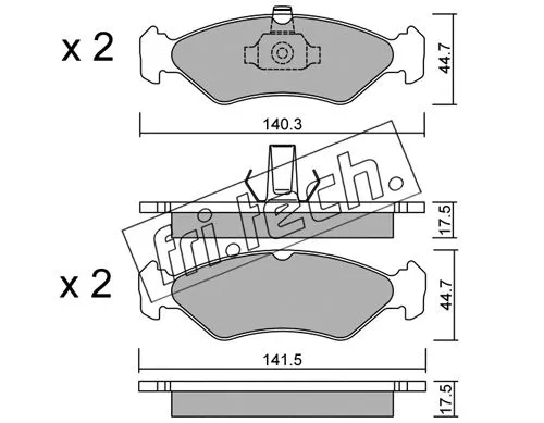 Brake Pad Set, disc brake (090.0)