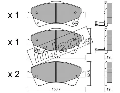 Brake Pad Set, disc brake (895.0)