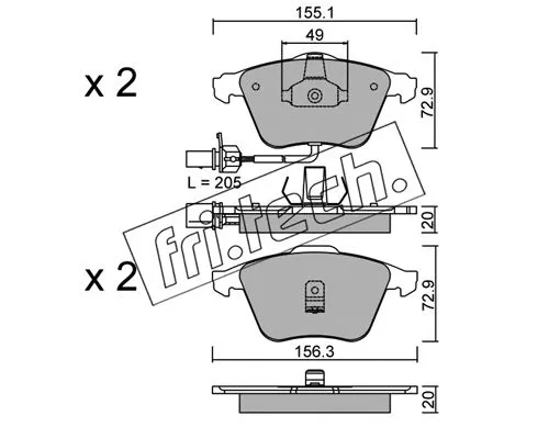 Brake Pad Set, disc brake (565.0)