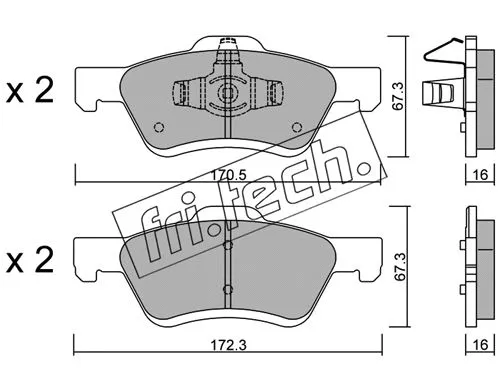 Brake Pad Set, disc brake (923.0)
