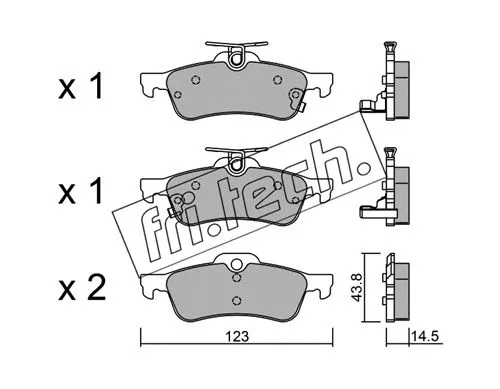 Brake Pad Set, disc brake (572.1)