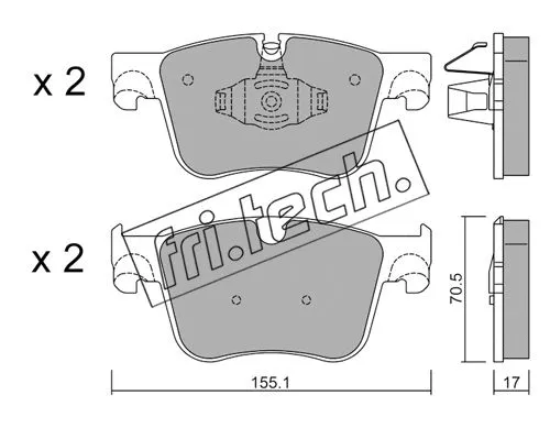 Brake Pad Set, disc brake (1001.1)