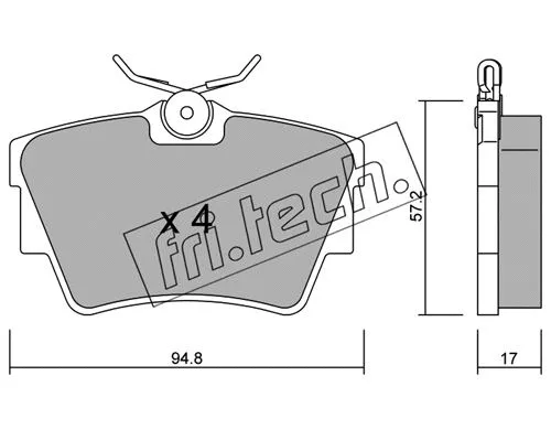 Brake Pad Set, disc brake (651.0)
