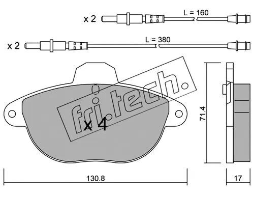 Brake Pad Set, disc brake (299.0)