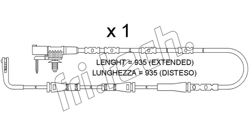 Warning Contact, brake pad wear (SU.392)