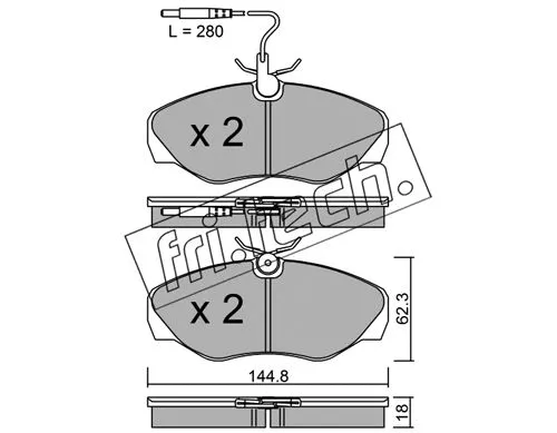 Brake Pad Set, disc brake (347.1)