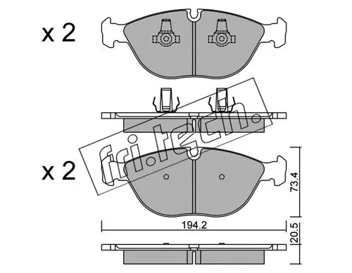 Brake Pad Set, disc brake (845.0)