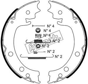 Brake Shoe Set, parking brake (1111.253K)