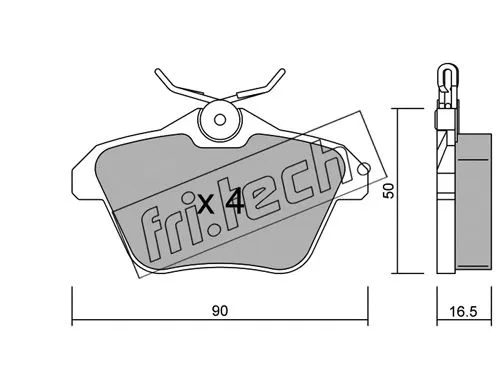 Brake Pad Set, disc brake (115.0)