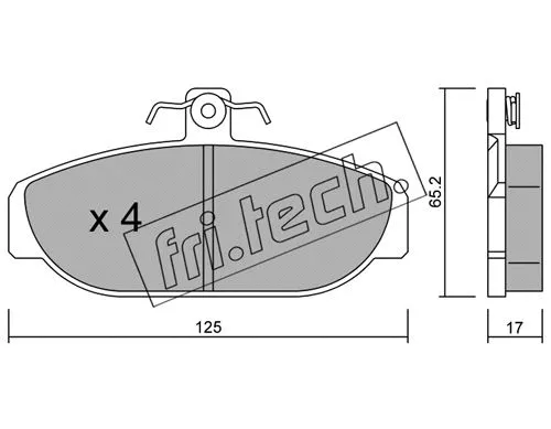 Brake Pad Set, disc brake (190.0)