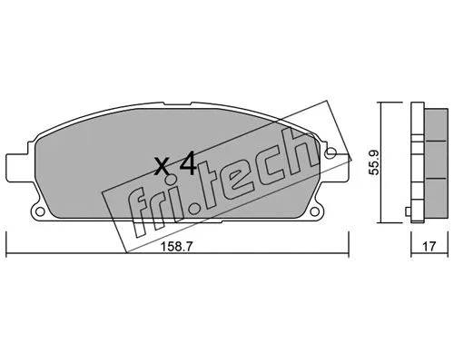 Brake Pad Set, disc brake (421.0)